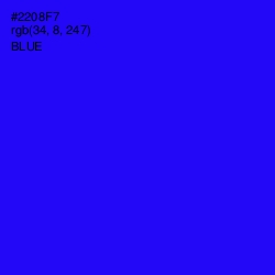 #2208F7 - Blue Color Image