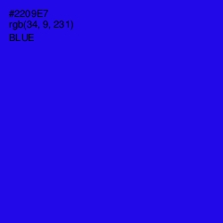 #2209E7 - Blue Color Image