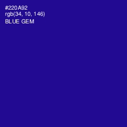 #220A92 - Blue Gem Color Image