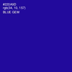 #220A9D - Blue Gem Color Image