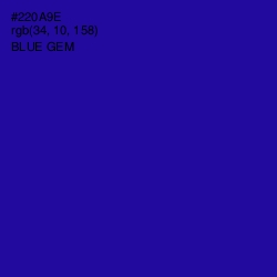 #220A9E - Blue Gem Color Image