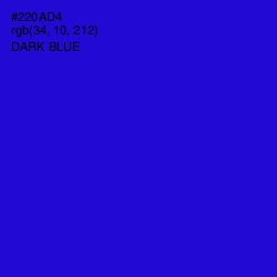 #220AD4 - Dark Blue Color Image