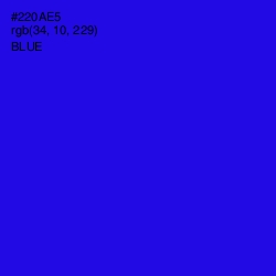 #220AE5 - Blue Color Image