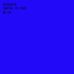 #220AF8 - Blue Color Image