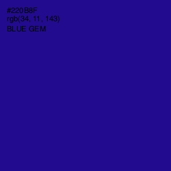 #220B8F - Blue Gem Color Image