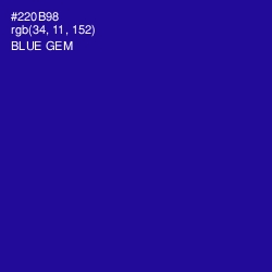 #220B98 - Blue Gem Color Image