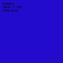 #220BCD - Dark Blue Color Image