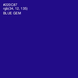 #220C87 - Blue Gem Color Image