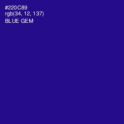 #220C89 - Blue Gem Color Image