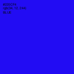 #220CF4 - Blue Color Image