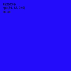 #220CF9 - Blue Color Image