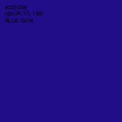 #220D88 - Blue Gem Color Image