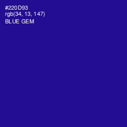 #220D93 - Blue Gem Color Image