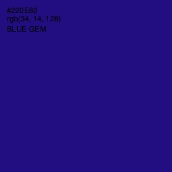 #220E80 - Blue Gem Color Image