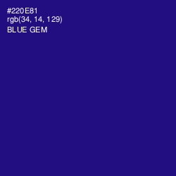 #220E81 - Blue Gem Color Image