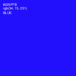 #220FFB - Blue Color Image