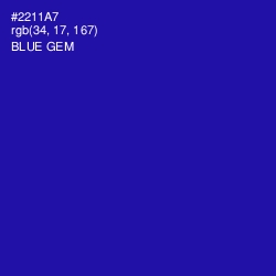 #2211A7 - Blue Gem Color Image