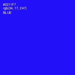 #2211F7 - Blue Color Image