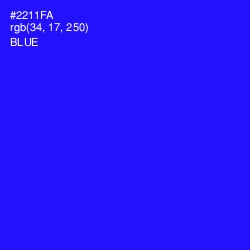 #2211FA - Blue Color Image