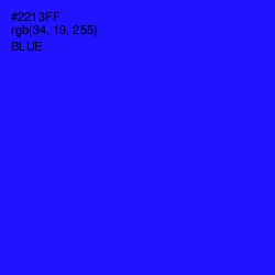 #2213FF - Blue Color Image