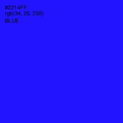 #2214FF - Blue Color Image