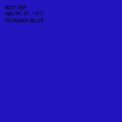 #2215BF - Persian Blue Color Image