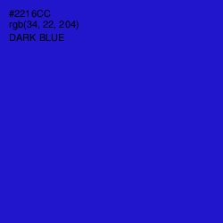 #2216CC - Dark Blue Color Image