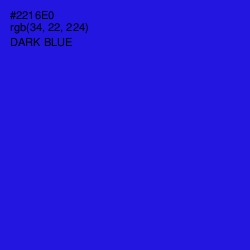 #2216E0 - Dark Blue Color Image