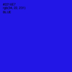 #2216E7 - Blue Color Image