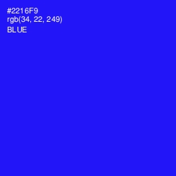 #2216F9 - Blue Color Image
