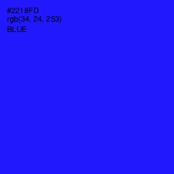 #2218FD - Blue Color Image