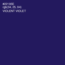 #22195E - Violent Violet Color Image
