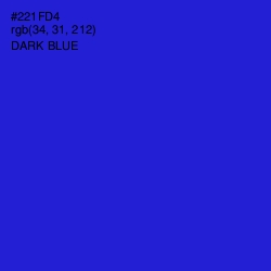 #221FD4 - Dark Blue Color Image