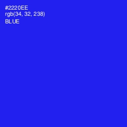 #2220EE - Blue Color Image