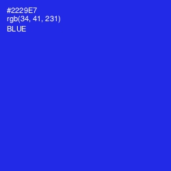 #2229E7 - Blue Color Image