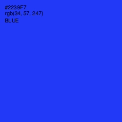 #2239F7 - Blue Color Image