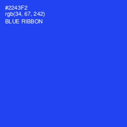 #2243F2 - Blue Ribbon Color Image