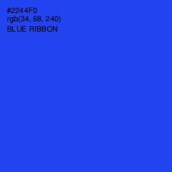 #2244F0 - Blue Ribbon Color Image