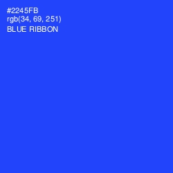 #2245FB - Blue Ribbon Color Image