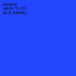 #2246FB - Blue Ribbon Color Image