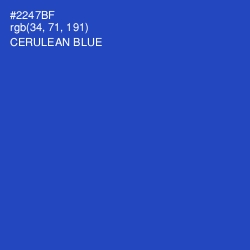 #2247BF - Cerulean Blue Color Image