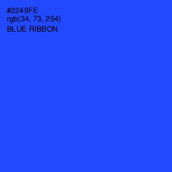 #2249FE - Blue Ribbon Color Image