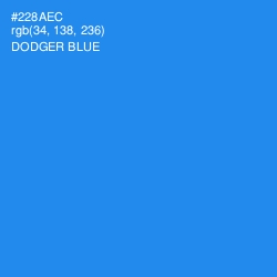 #228AEC - Dodger Blue Color Image