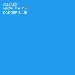 #229AED - Dodger Blue Color Image