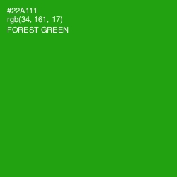 #22A111 - Forest Green Color Image