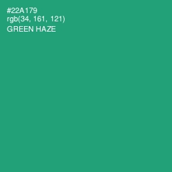 #22A179 - Green Haze Color Image