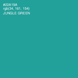 #22A19A - Jungle Green Color Image