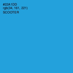 #22A1DD - Scooter Color Image
