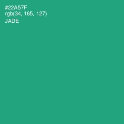 #22A57F - Jade Color Image