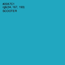 #22A7C1 - Scooter Color Image